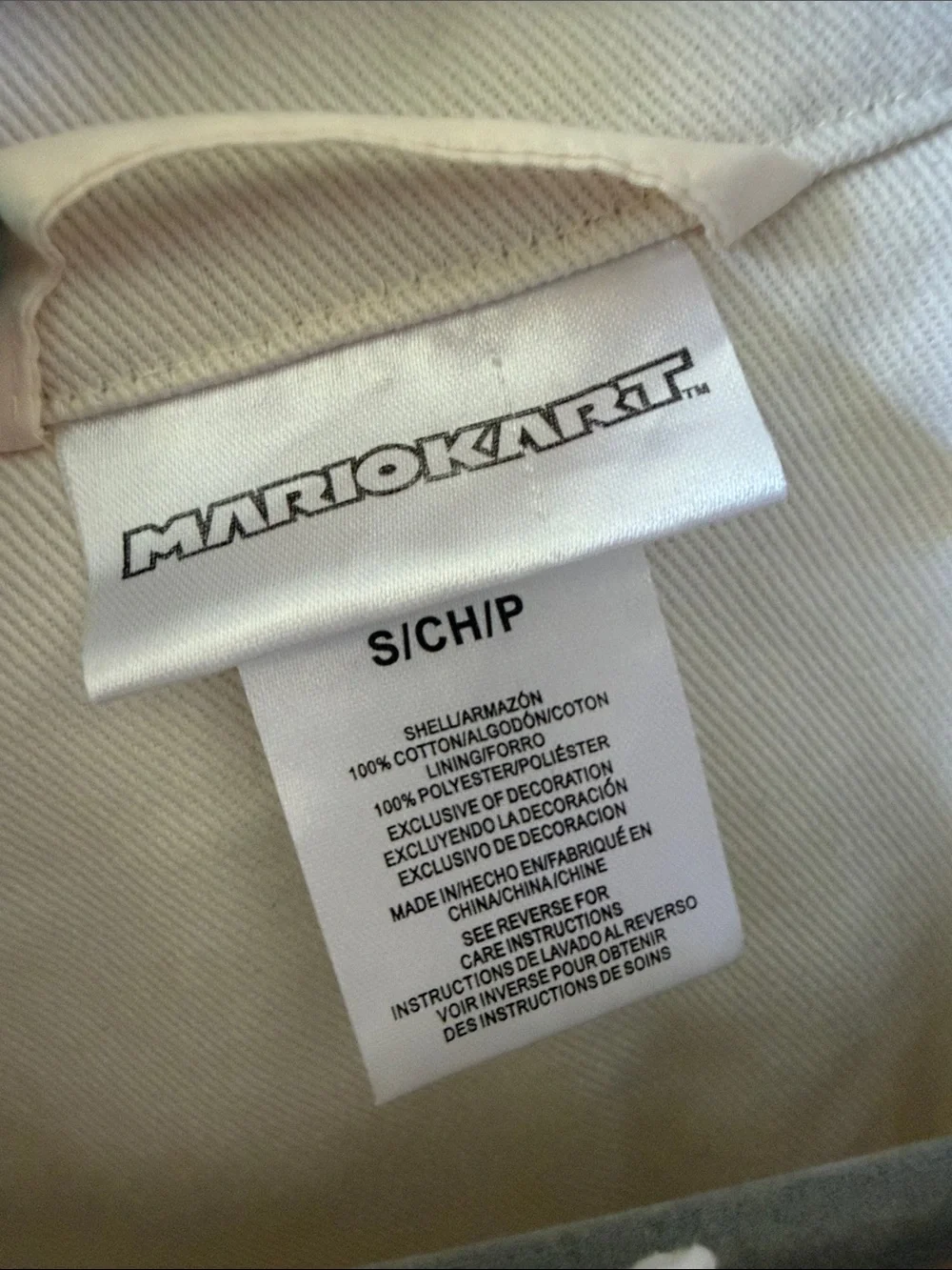 Mario Kart White & Black Racing Bomber Jacket